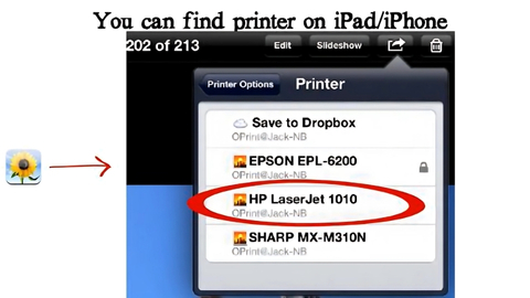 Print option on iPhone and iPad